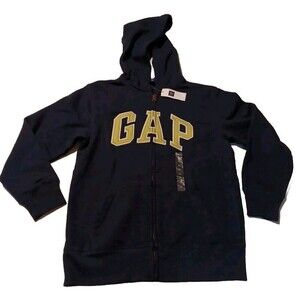 Gap Kids Classic Basic Hooded Full Zip Jacket Lightweight Long Sleeve Coat NWT L